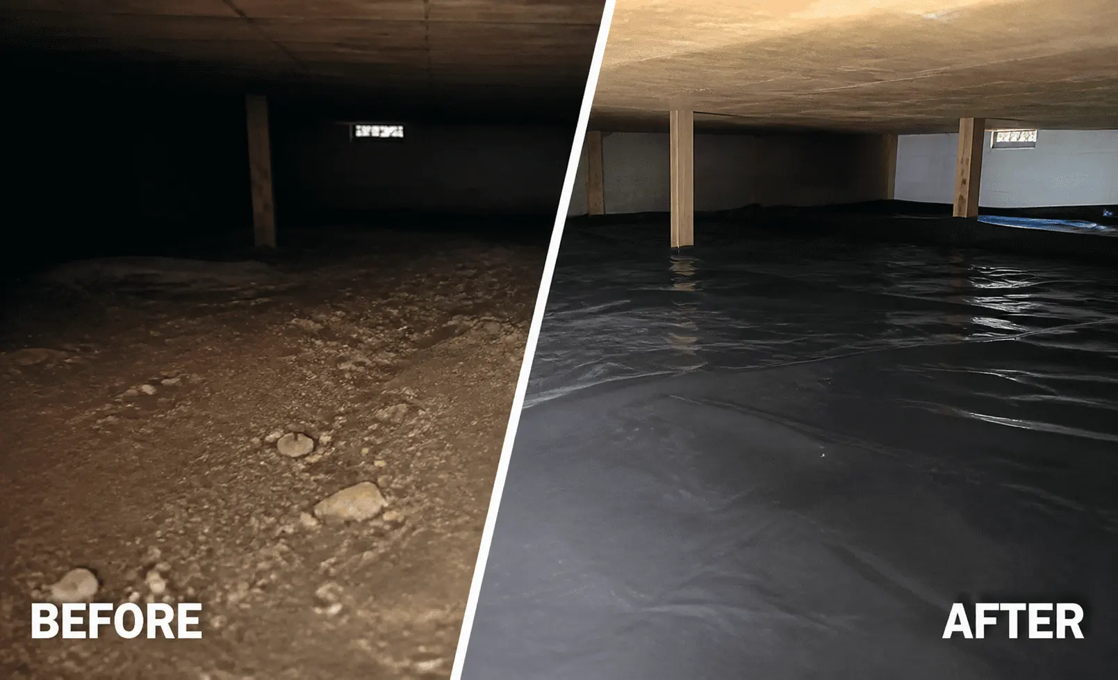 Crawl Space Cleaning Before After — Attic Star Bay Area