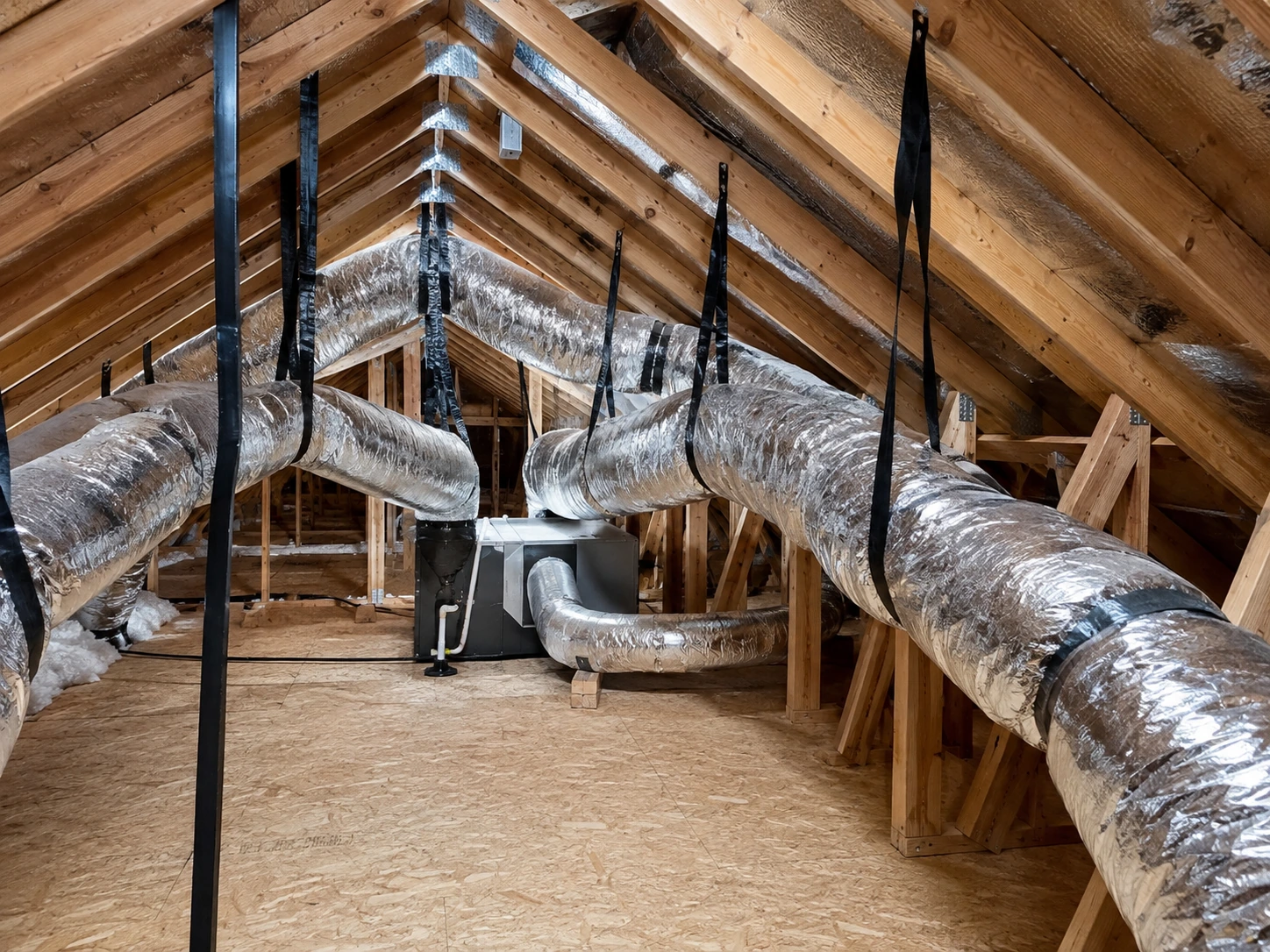 Show Completed Attic Duct Replacement Layout