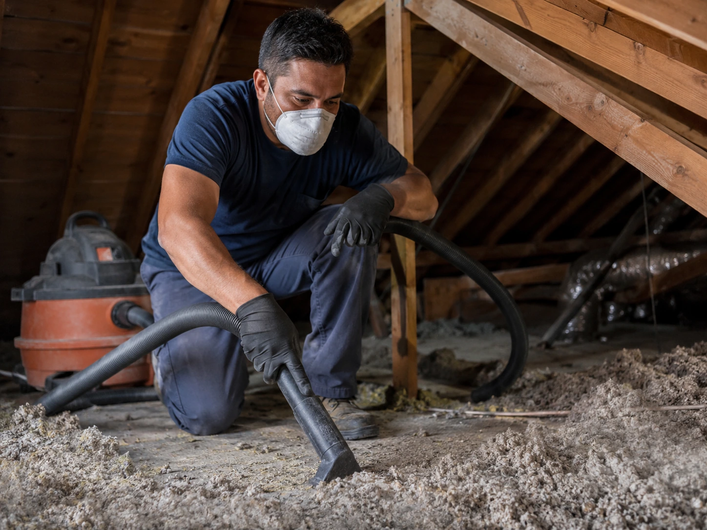Sweep Dust and Fine Debris From Attic Floor
