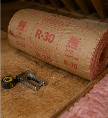 Prepare R30 Fiberglass Batt Roll for Attic Installation