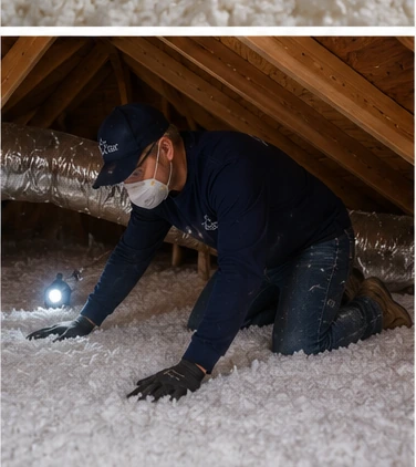 Level and Inspect Loose-Fill Insulation Near HVAC Ductwork