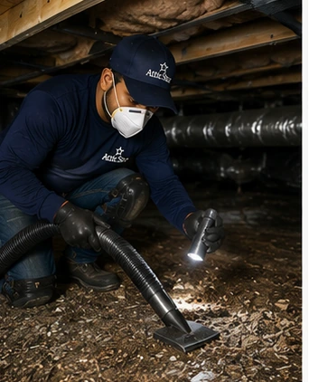 Vacuum Crawl Space Debris and Contaminants