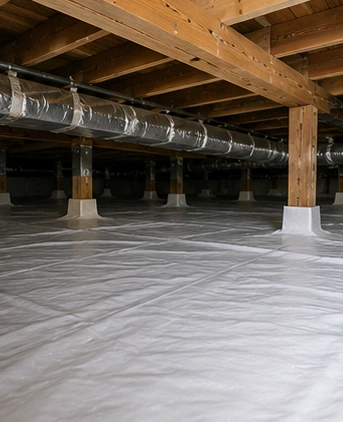 Show Clean Crawl Space Ready for New Insulation