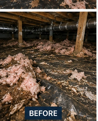 Document Old Crawl Space Insulation Before Removal