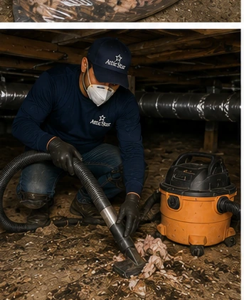 Vacuum Crawl Space After Insulation Removal