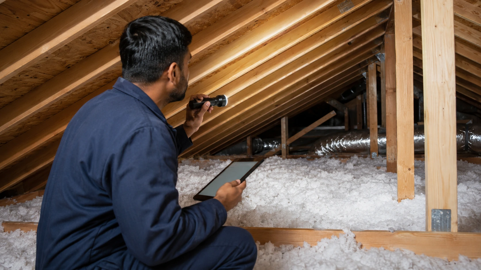 Inspect Replaced Attic Insulation Depth and Coverage
