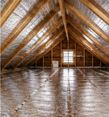Show Completed Rockwool Coverage in Attic