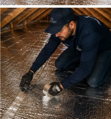 Finish Rockwool Insulation Installation Along Attic Floor