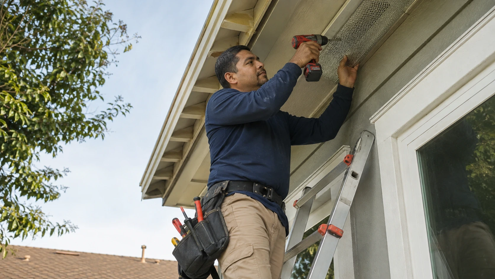 Secure Exterior Vent During Rodent Control Service